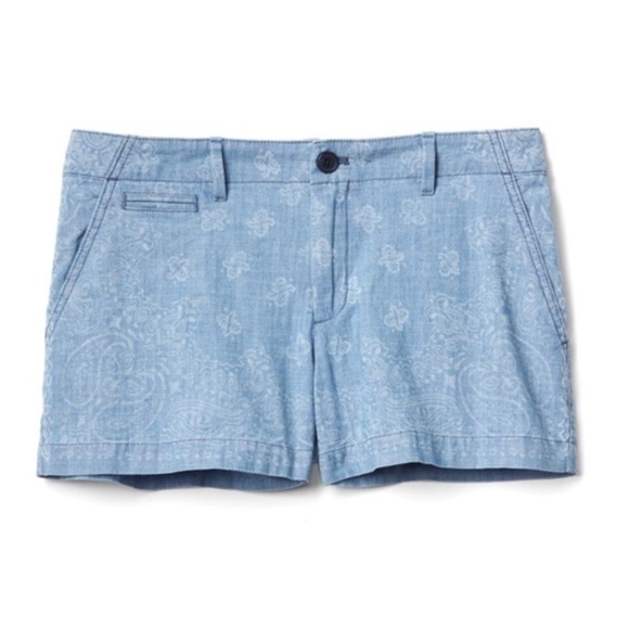 GAP Pants - NEW Gap Chambray Paisley Shorts 12
